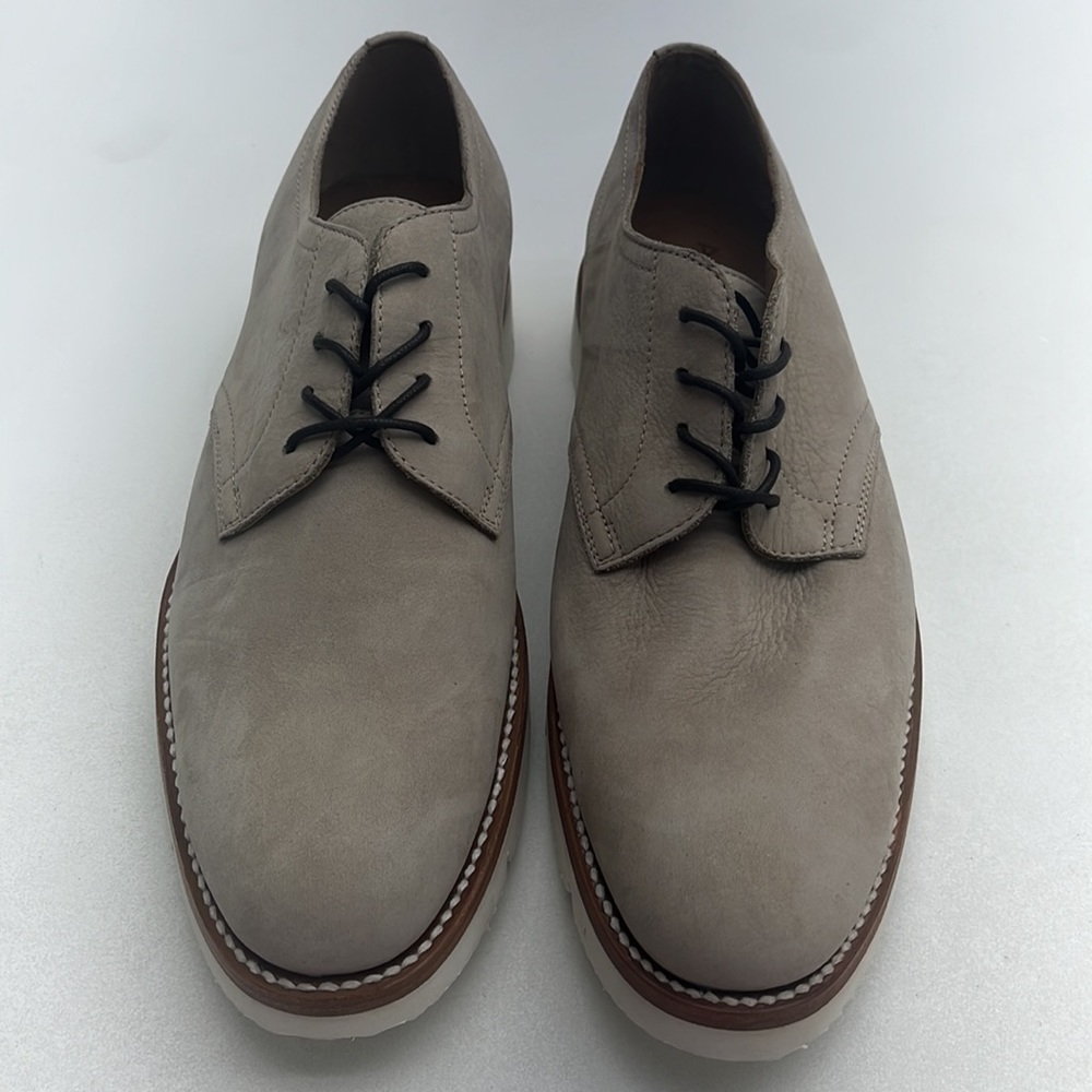 NEW Ariat Bartlett Nubuck Leather Lace Up Derby Loafer Rubber Vibram Sole 10 D - Picture 2 of 10